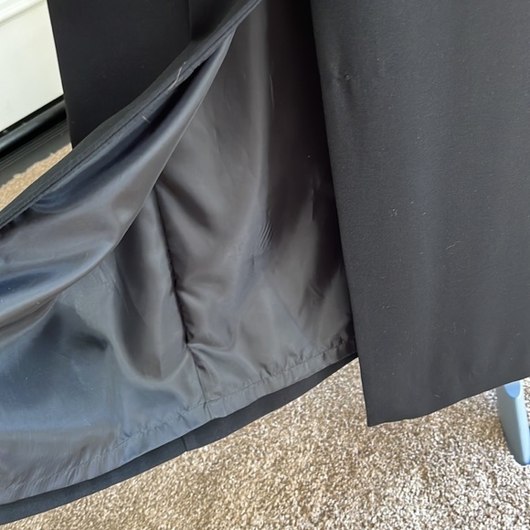 Classy long black, button-up dress, size 10 - Picture 3 of 4